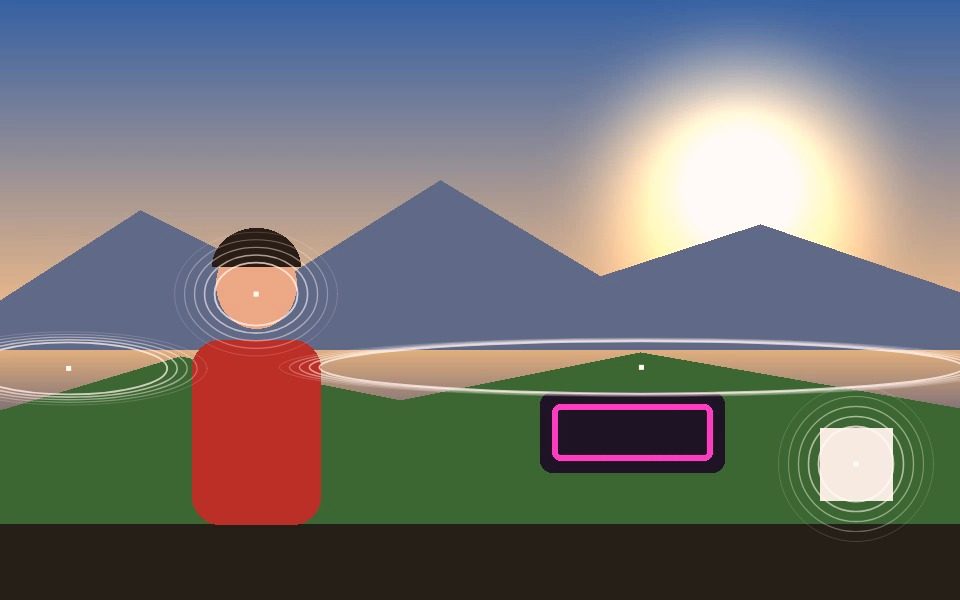The same frame with the DJ Visualizer preset