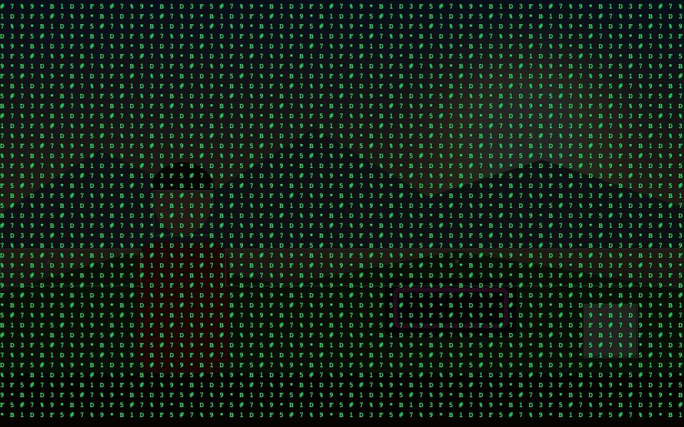The same frame with the Matrix Rain preset